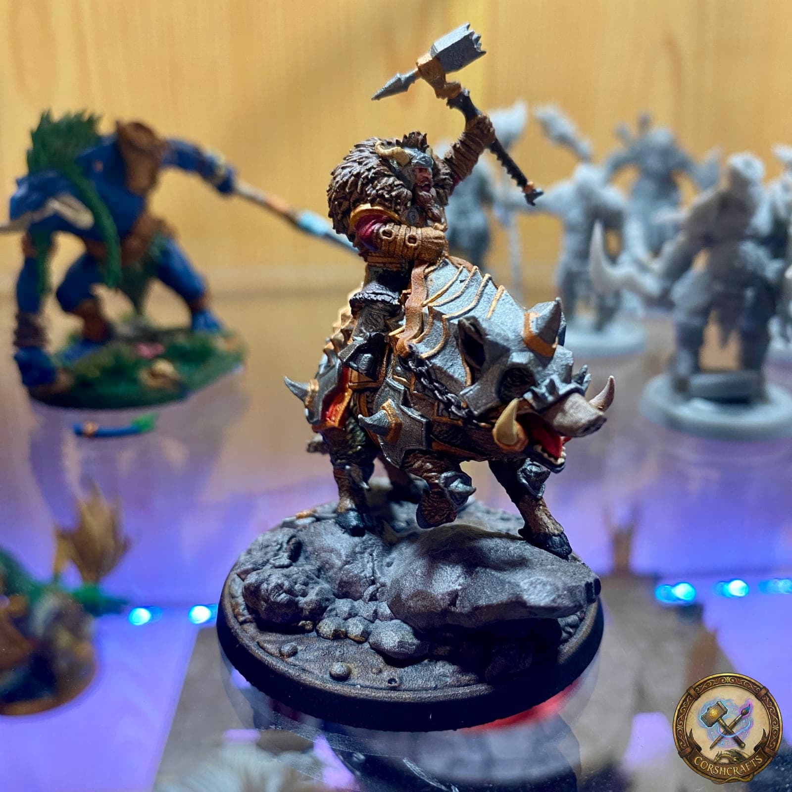 Figurine Guerrier Nain Monté